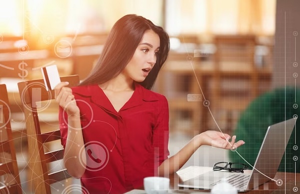 Girl Discover Credit Card