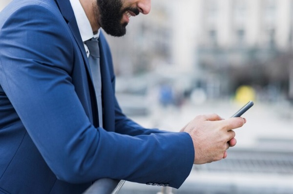 businessman use a smartphone