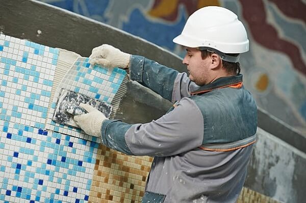 man Plastering Pool
