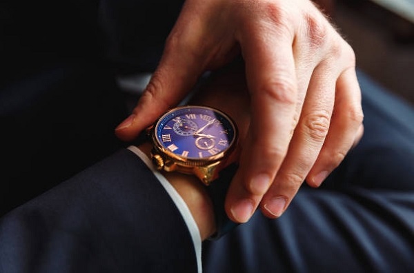 man wear a watch
