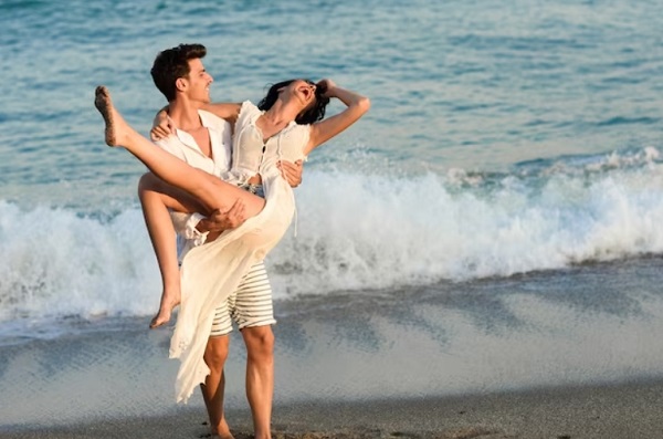 Couples at beach