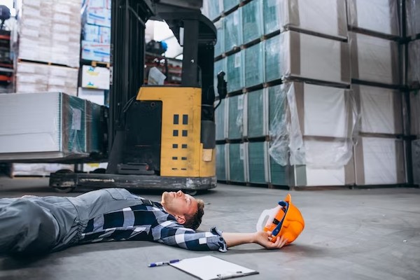 worker fall on floor