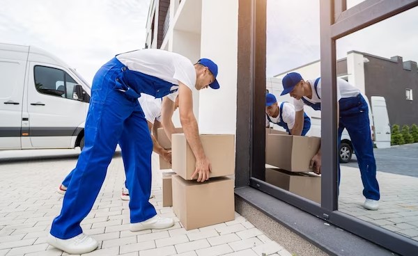 worker lift the box