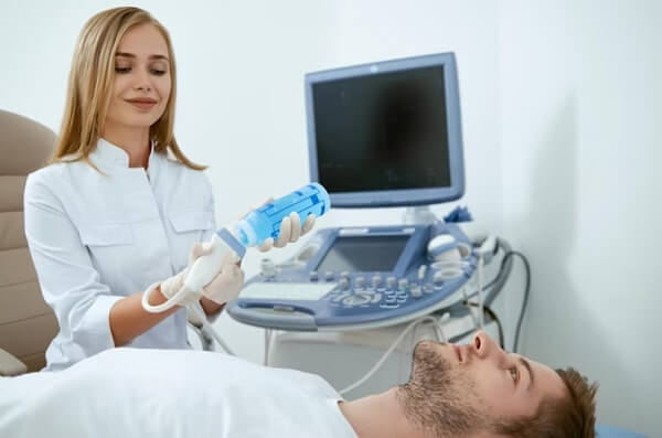nurse working with patient