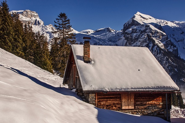 snow ohio cabin