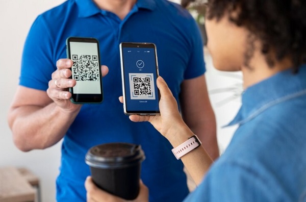 two sharing a QR Code