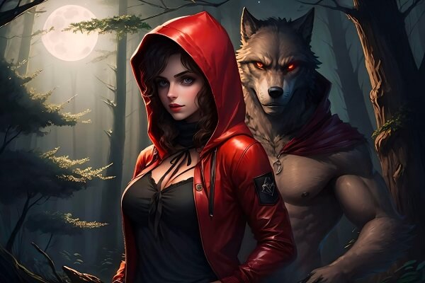 werewolf with a girl