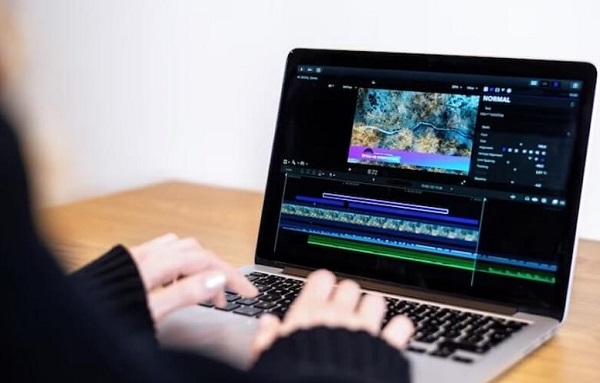 Video editing on laptop
