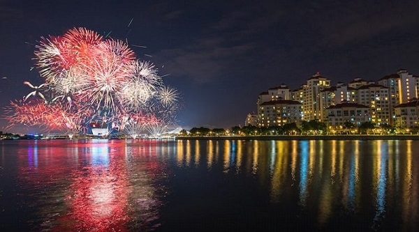 Waterfront Fireworks Shows at Marina Beach