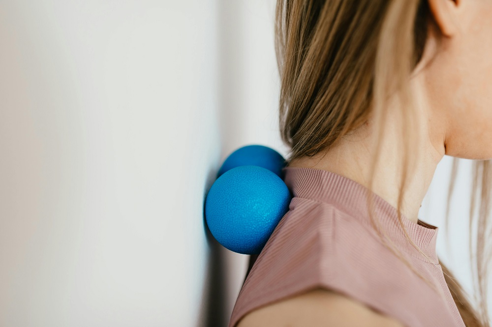 Girl use a Stress Ball