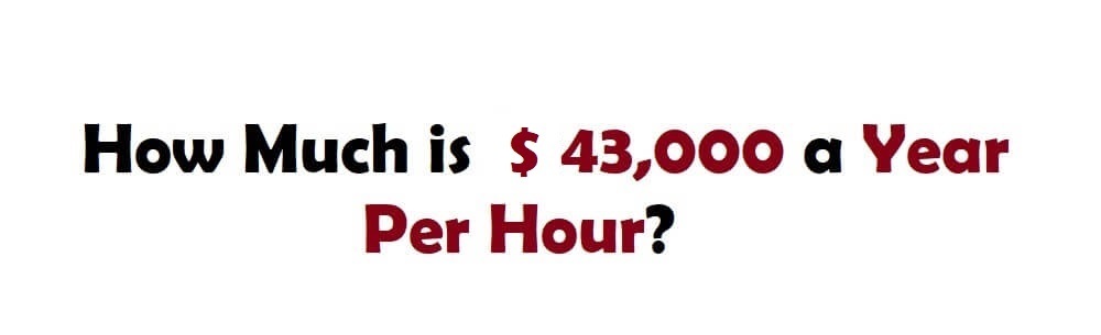 How Much is $43,000 a Year Per Hour?