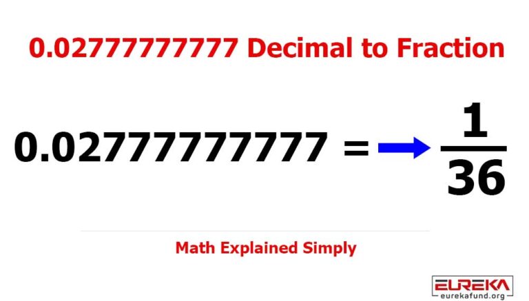 0.02777777777 Decimal to Fraction