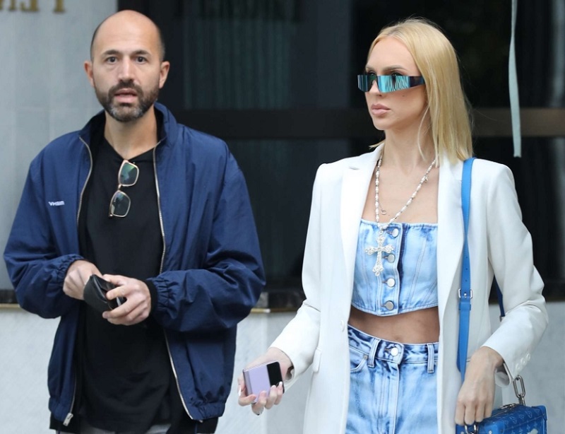 Christian Richard Walk on Road with Wife