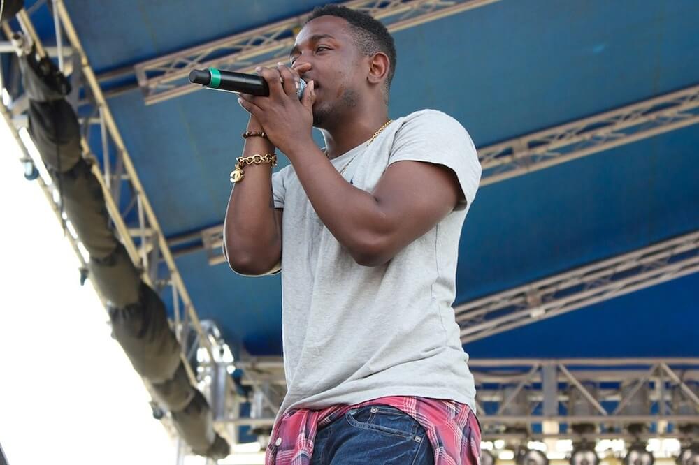 Kendrick Lamar with mic