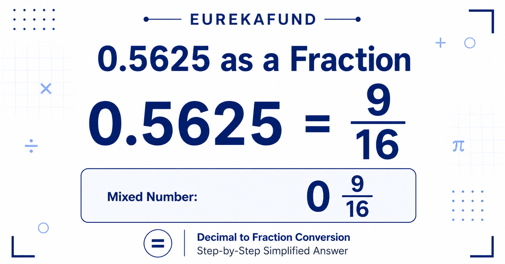 0.5625 as a Fraction (Step-by-Step Explanation)