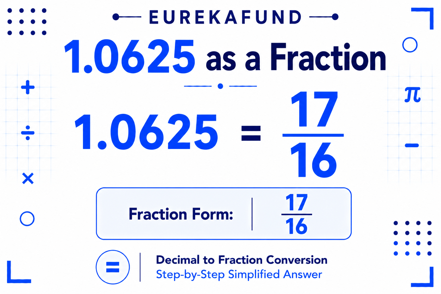1.0625 as a Fraction
