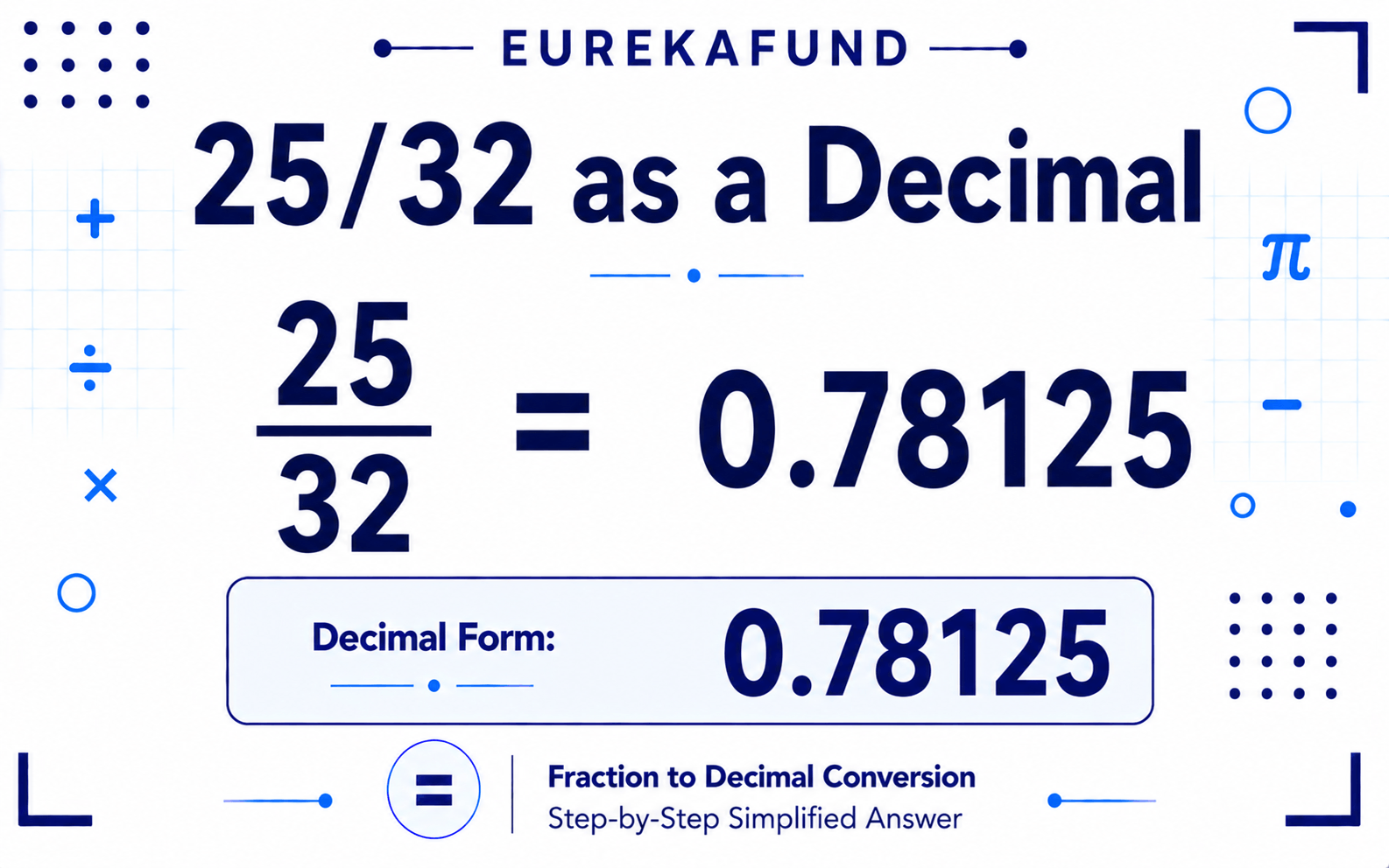 25/32 as a Decimal