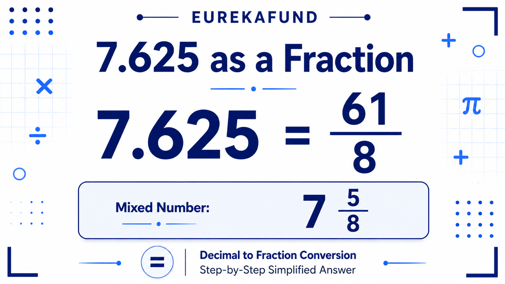 7.625 as a Fraction