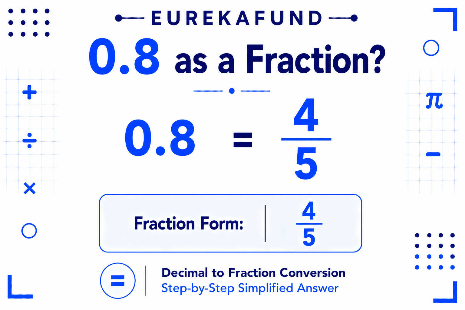 What is 0.8 as a Fraction (Step-by-Step Explanation)