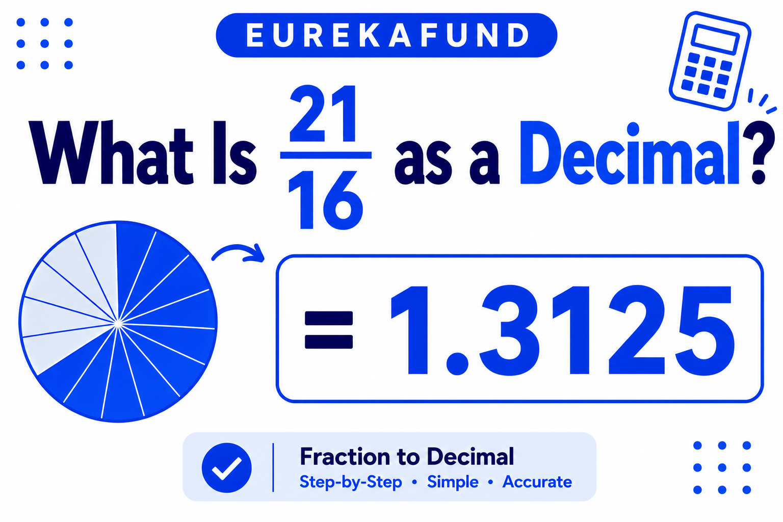 What Is 21/16 as a Decimal (Step-by-Step Conversion and Rounding Guide)