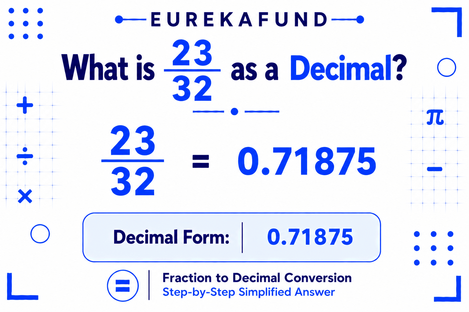 What is 23/32 as a Decimal (Step-by-Step Conversion and Rounding Guide)