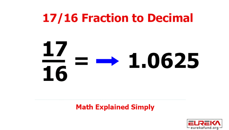 17/16 Fraction to Decimal