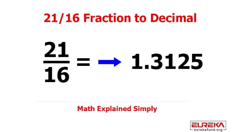 21/16 Fraction to Decimal